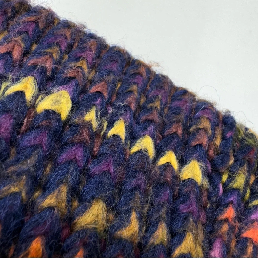 Beth Bowley Anthropologie Womens Knitted Coat Sz 10 Wool Purple Hippie Casual - Picture 14 of 14